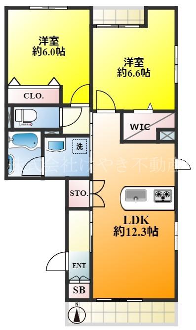 MAISON417(2LDK/2階)の間取り写真