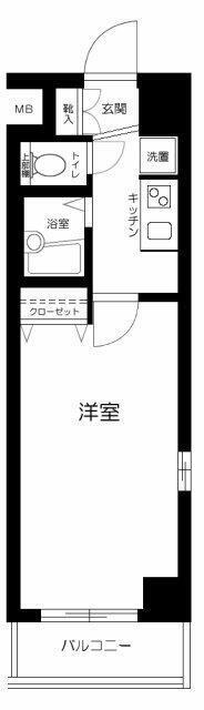 AQUA ARTESSIMO CONCORDIA(1K/6階)の間取り写真