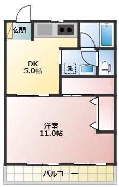 WINDY宮の前I(1DK/3階)の間取り写真