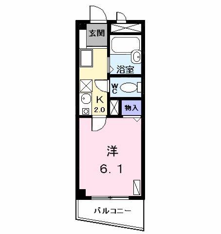 メゾンドティファニー(1K/2階)の間取り写真