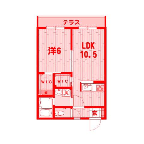 本郷ハイツI(1LDK/2階)の間取り写真