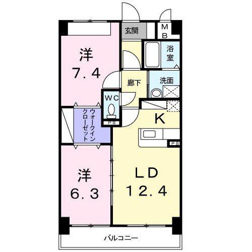 アベーク101(2LDK/4階)の間取り写真