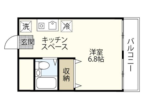 リバーコートA(ワンルーム/5階)の間取り写真