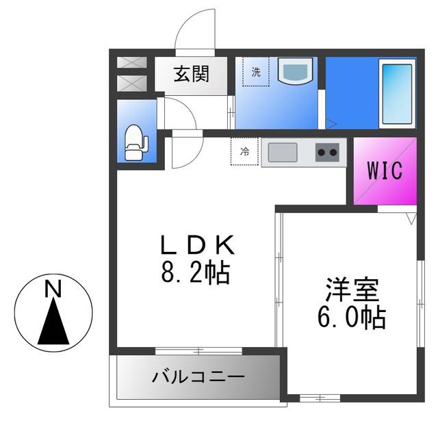 フジパレス吉田イースト(1LDK/2階)の間取り写真