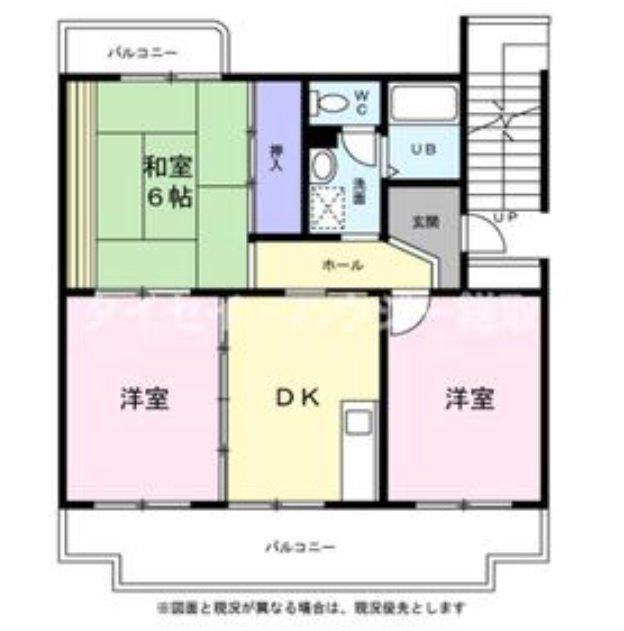 シャトレシラハタ(3DK/1階)の間取り写真