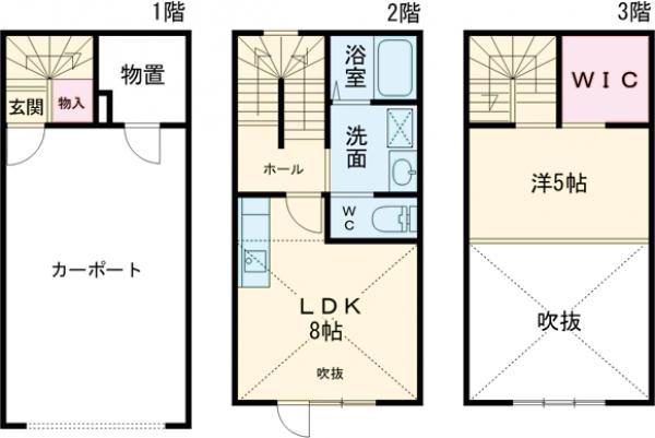 コーナーSI(1DK/1階)の間取り写真
