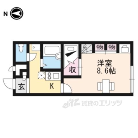 レオパレス TAKUYAⅠ(1K/2階)の間取り写真