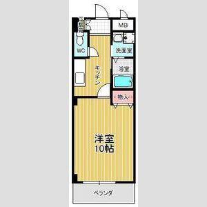 本州ビルIII(1K/3階)の間取り写真