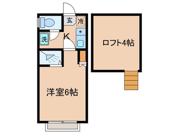 アンベリール(1K/1階)の間取り写真