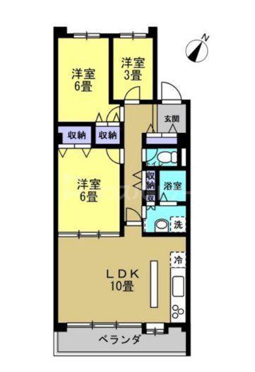 リアライズ柏II(3LDK/9階)の間取り写真