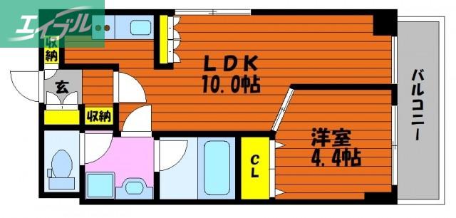 OWLSTYLE NISHIKIMACHI-II(1LDK/5階)の間取り写真