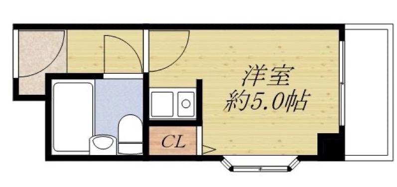 アイティー千里山(1K/2階)の間取り写真