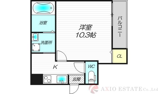 フジパレス東三国III(1K/1階)の間取り写真