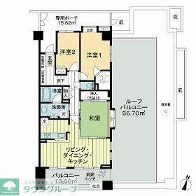 ライオンズガーデン北習志野(3LDK/5階)の間取り写真
