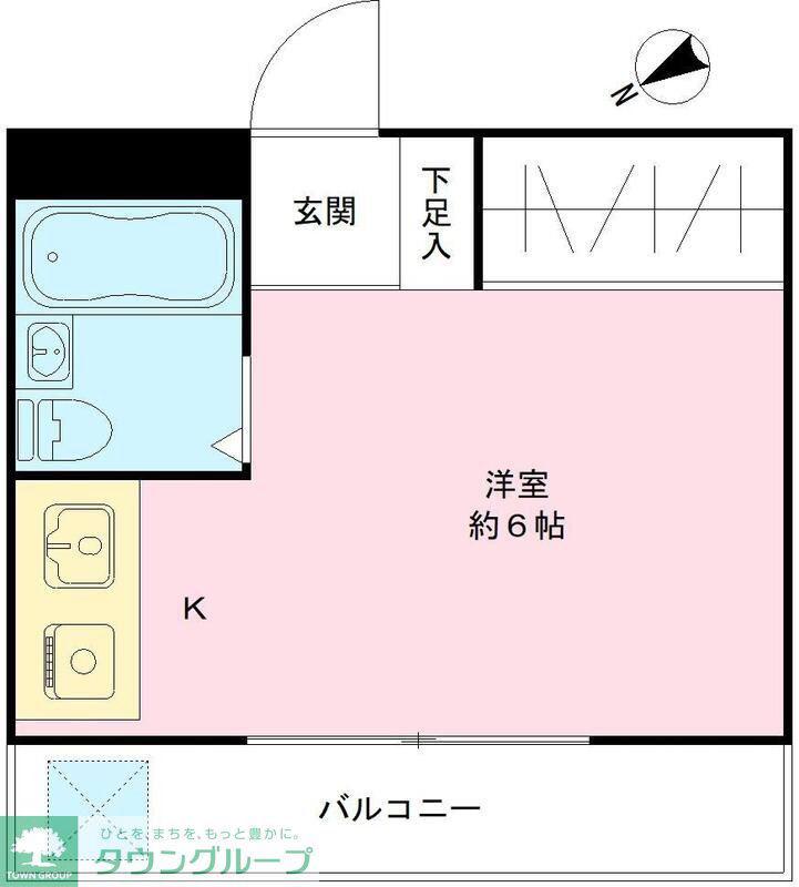 クリーンライトマンション(ワンルーム/3階)の間取り写真