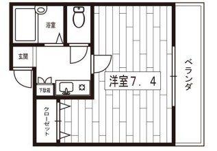 メルヘンハイツ(1K/2階)の間取り写真