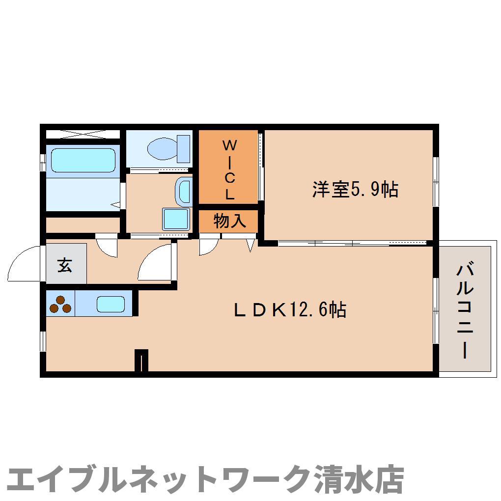 ルミエール神明(1LDK/2階)の間取り写真