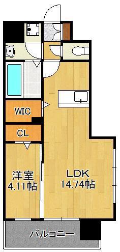 LEGEND筒井(1LDK/5階)の間取り写真