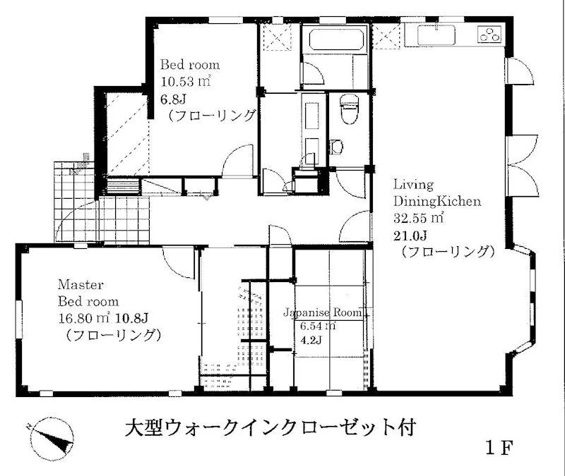 広尾2丁目(3LDK/1階)の間取り写真