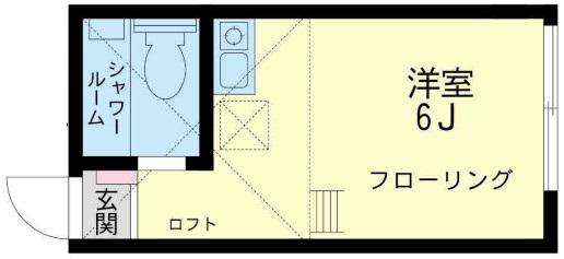 ユナイト鶴見イスタンブール(ワンルーム/1階)の間取り写真