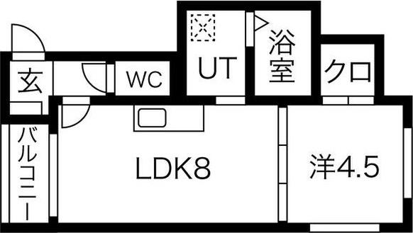 LOFT10 名駅(1LDK/3階)の間取り写真