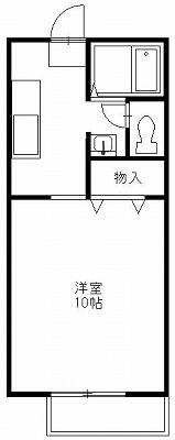 PANAトーカンI(1K/2階)の間取り写真