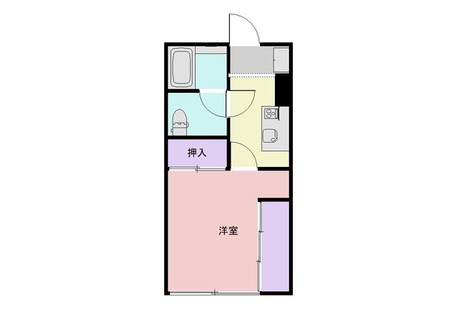 シャルマン島野(1K/5階)の間取り写真
