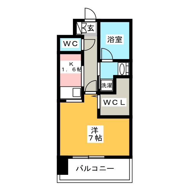 エンクレストGRAN博多駅前(1K/5階)の間取り写真