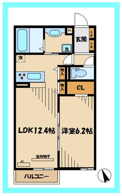 プライムフラット(1LDK/3階)の間取り写真