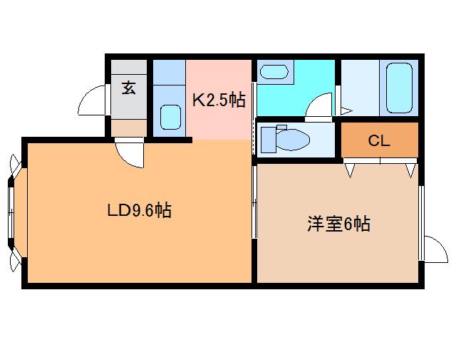 MY HOUSE GOOD RIVER(1LDK/2階)の間取り写真