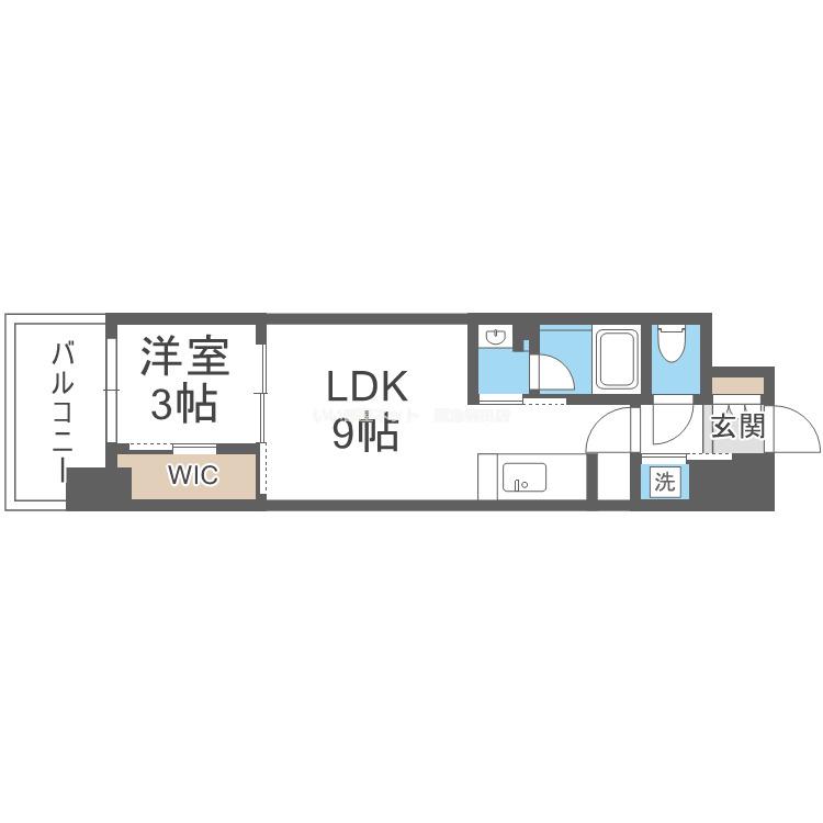 リビオメゾン新大阪(1LDK/3階)の間取り写真