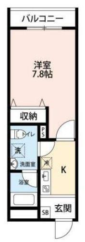 緑3丁目マンション(1K/4階)の間取り写真