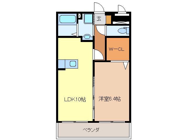 SKY DESIGNIII(1LDK/5階)の間取り写真