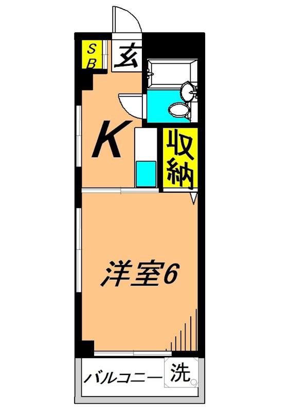 メゾン・アーチ(1K/2階)の間取り写真