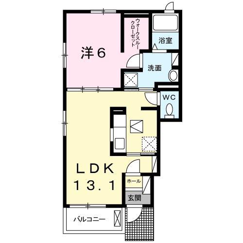 グレート・リバービレッジ IV(1LDK/1階)の間取り写真