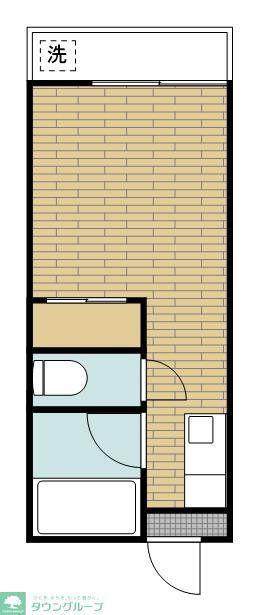帝京マンション(ワンルーム/3階)の間取り写真