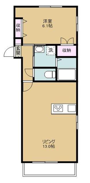 アイリスふじみ(1LDK/3階)の間取り写真