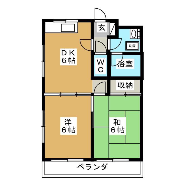 メゾン560(2DK/4階)の間取り写真