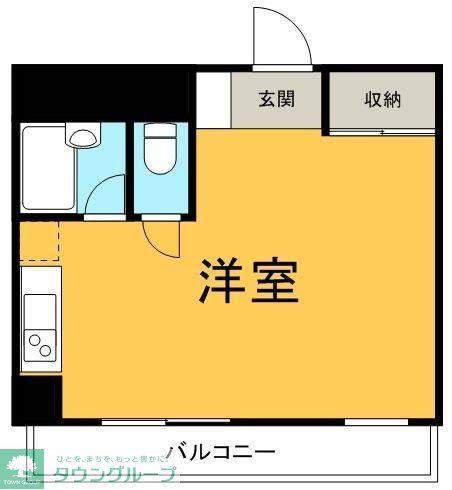 ラ・レジダンス・ド・鷺沼(ワンルーム/2階)の間取り写真