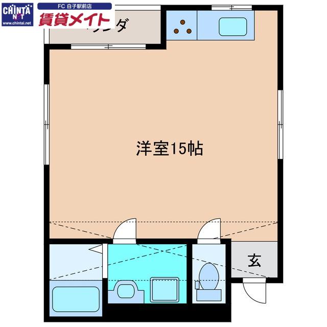 VERSA CASA長太(ワンルーム/2階)の間取り写真