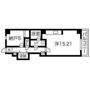 BLOOM(ワンルーム/2階)の間取り写真
