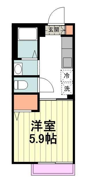チッタ国立(1K/1階)の間取り写真