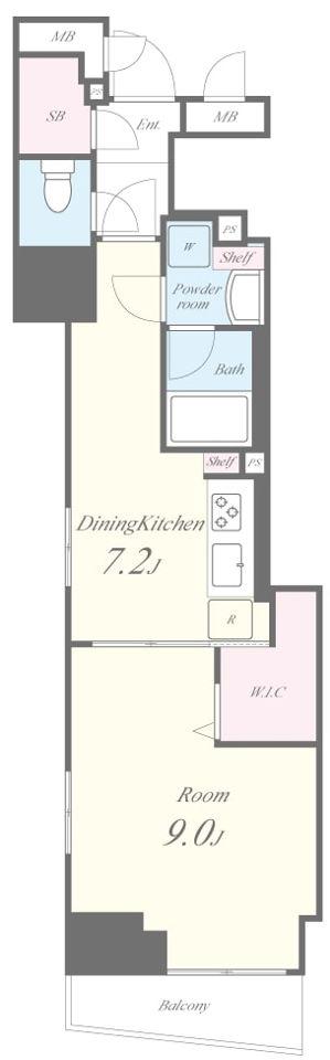 RYOGOKU STATION RESIDENCE(1DK/5階)の間取り写真