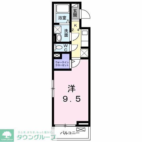 ラ・ヴィアンローズ(1K/3階)の間取り写真