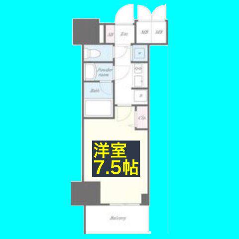 セイワパレス丸の内駅前プレミア(1K/3階)の間取り写真