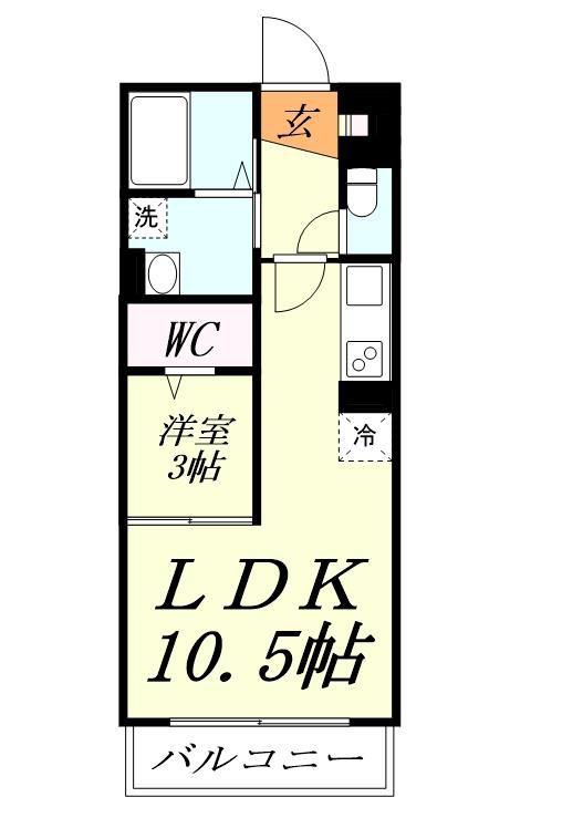 埼玉高速鉄道 浦和美園駅 徒歩9分 3階建 築12年(1LDK/2階)の間取り写真