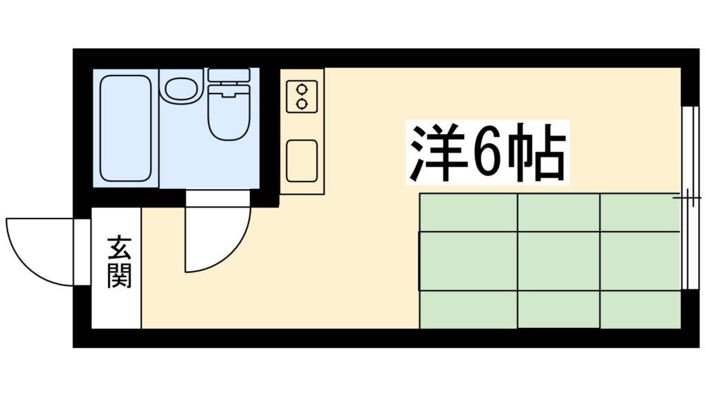 カレッジアンハウス玄琢(1K/3階)の間取り写真
