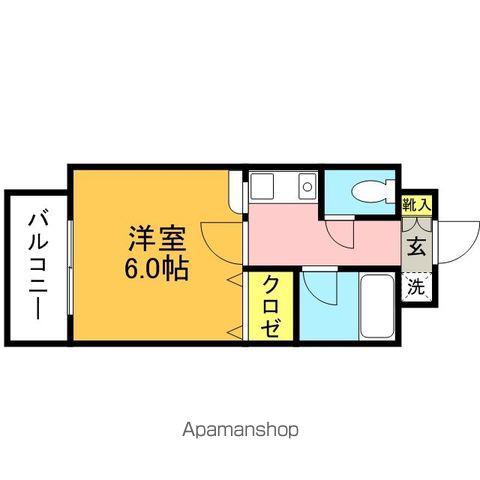 エテルナ西新南(1K/5階)の間取り写真