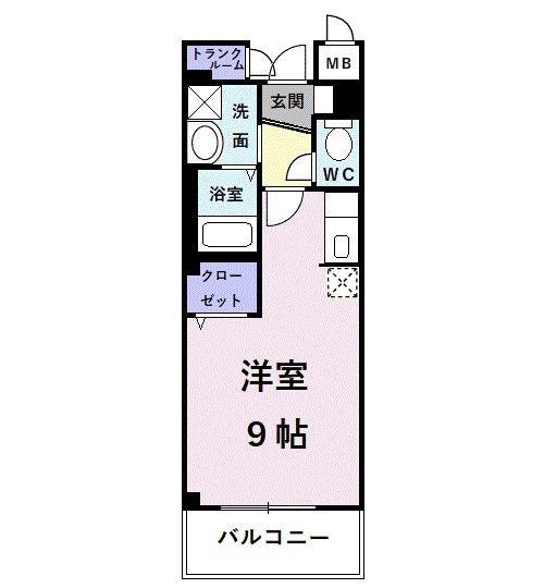 メゾンクレール(ワンルーム/3階)の間取り写真