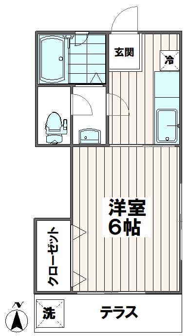 メゾンクレール(1K/1階)の間取り写真